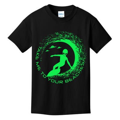 Take Me To Your Beaches Alien Kids T-Shirt