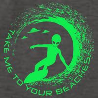 Take Me To Your Beaches Alien Vector Backpack