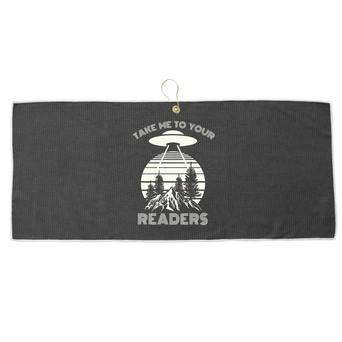 Take Me To Your Readers Large Microfiber Waffle Golf Towel