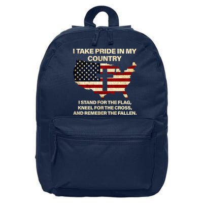 Take Pride In My Country 16 in Basic Backpack