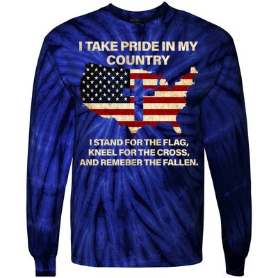 Take Pride In My Country Tie-Dye Long Sleeve Shirt