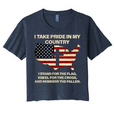 Take Pride In My Country Women's Crop Top Tee