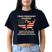 Take Pride In My Country Crop Top