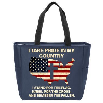 Take Pride In My Country Zip Tote Bag