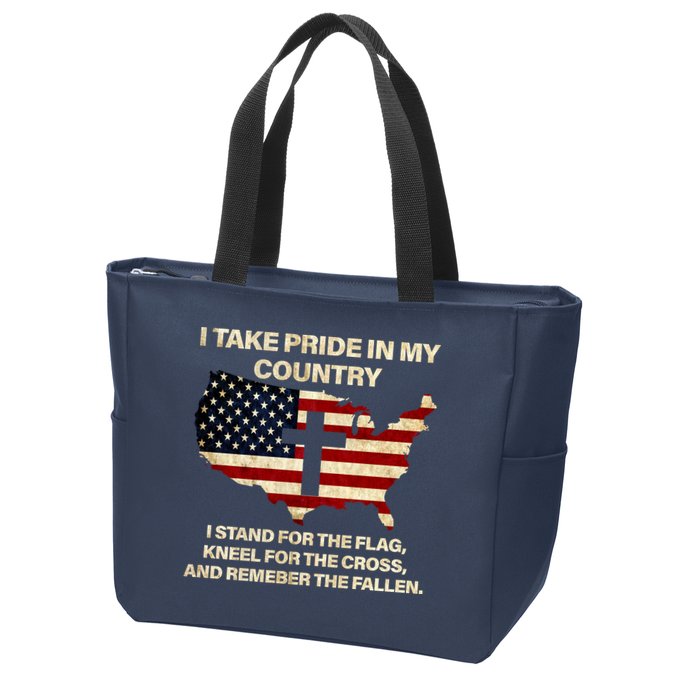 Take Pride In My Country Zip Tote Bag