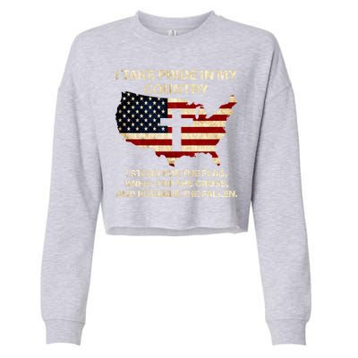 Take Pride In My Country Cropped Pullover Crew