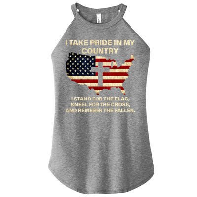 Take Pride In My Country Women’s Perfect Tri Rocker Tank