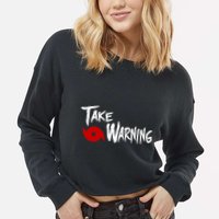 Take Warning Carolina Playoffs Cropped Pullover Crew