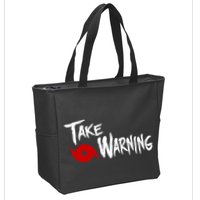 Take Warning Carolina Playoffs Zip Tote Bag
