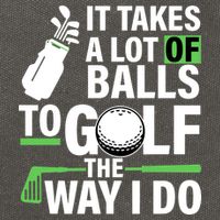 Takes A Lot Of Balls To Golf The Way I Do Cotton Canvas Backpack