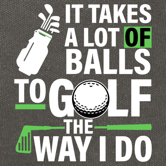 Takes A Lot Of Balls To Golf The Way I Do Cotton Canvas Backpack