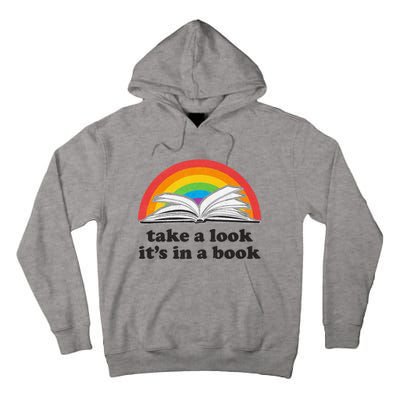 Take A Look Its In A Book Retro Inspired Reading Rainbow Tall Hoodie