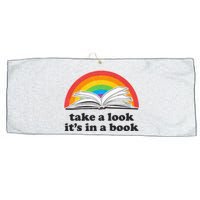 Take A Look Its In A Book Retro Inspired Reading Rainbow Large Microfiber Waffle Golf Towel