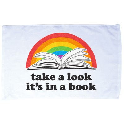 Take A Look Its In A Book Retro Inspired Reading Rainbow Microfiber Hand Towel