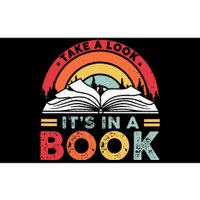 Take A Look Its In A Book Reading Vintage Retro Rainbow Bumper Sticker