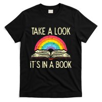 Take A Look Its In A Book Vintage Reading Bookworm Librarian T-Shirt