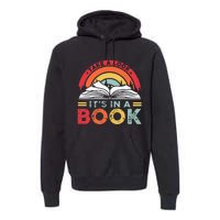 Take A Look ItS In A Book Reading Vintage Premium Hoodie