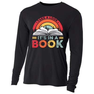 Take A Look ItS In A Book Reading Vintage Cooling Performance Long Sleeve Crew