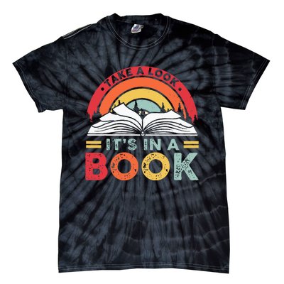 Take A Look ItS In A Book Reading Vintage Tie-Dye T-Shirt