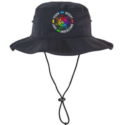 Teach Accept Love Understand Wo Teacher Autism Awareness Legacy Cool Fit Booney Bucket Hat