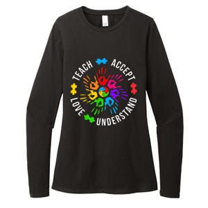 Teach Accept Love Understand Wo Teacher Autism Awareness Womens CVC Long Sleeve Shirt