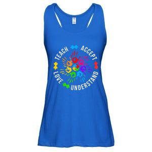 Teach Accept Love Understand Wo Teacher Autism Awareness Ladies Essential Flowy Tank