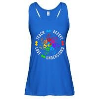 Teach Accept Love Understand Wo Teacher Autism Awareness Ladies Essential Flowy Tank