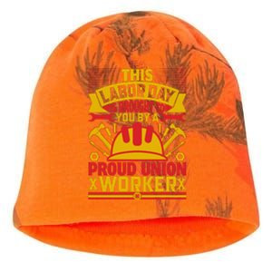 This A Labor Day A Proud Union Worker Gift Kati - Camo Knit Beanie