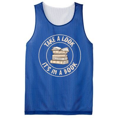 Take A Look Its In A Book Reading Teacher Gift Mesh Reversible Basketball Jersey Tank