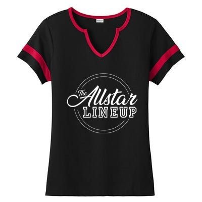 The Allstar Lineup Pop Punk Band Logo For Pop Punk Ladies Halftime Notch Neck Tee