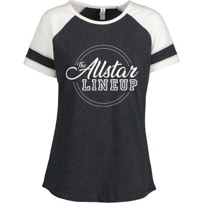 The Allstar Lineup Pop Punk Band Logo For Pop Punk Enza Ladies Jersey Colorblock Tee