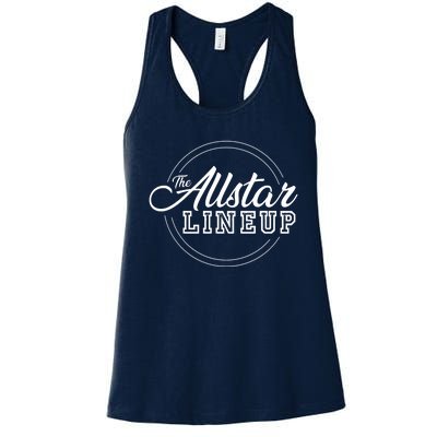 The Allstar Lineup Pop Punk Band Logo For Pop Punk Women's Racerback Tank