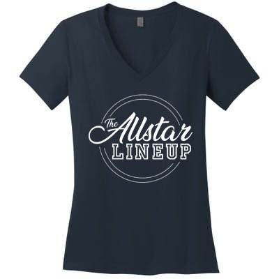 The Allstar Lineup Pop Punk Band Logo For Pop Punk Women's V-Neck T-Shirt