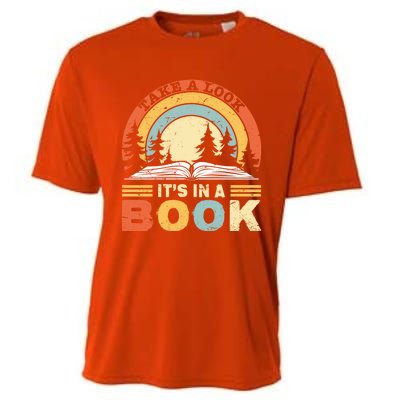 Take A Look ItS In A Book Reading Vintage Retro Rainbow Cute Gift Cooling Performance Crew T-Shirt