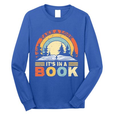 Take A Look ItS In A Book Reading Vintage Retro Rainbow Cute Gift Long Sleeve Shirt