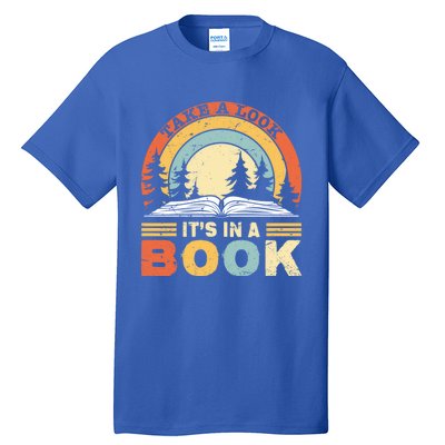 Take A Look ItS In A Book Reading Vintage Retro Rainbow Cute Gift Tall T-Shirt