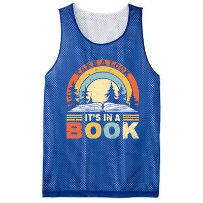 Take A Look ItS In A Book Reading Vintage Retro Rainbow Cute Gift Mesh Reversible Basketball Jersey Tank