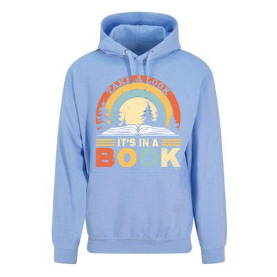 Take A Look ItS In A Book Reading Vintage Retro Rainbow Cute Gift Unisex Surf Hoodie