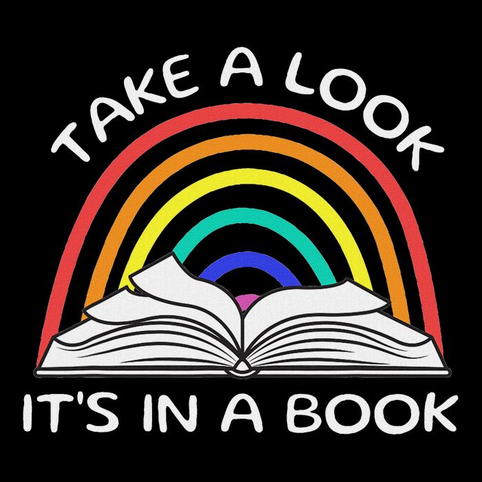 Take A Look Its In A Book Reading Vintage Rainbow Mousepad