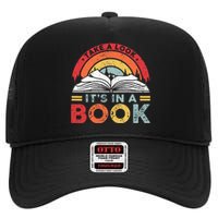 Take A Look Its In A Book Vintage Reading Bookworm Librarian High Crown Mesh Back Trucker Hat