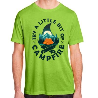 Try A Little Bit Of Campfire Camping Lover Adult ChromaSoft Performance T-Shirt