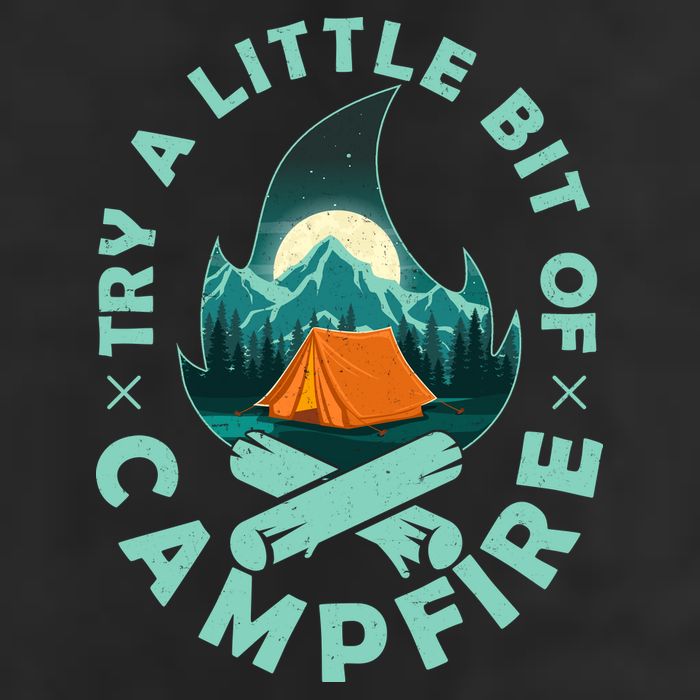 Try A Little Bit Of Campfire Camping Lover Cool Comfort Performance Bucket Hat