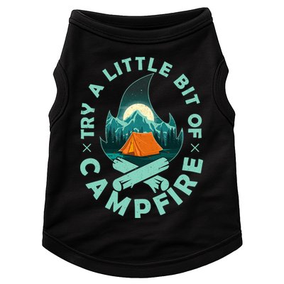 Try A Little Bit Of Campfire Camping Lover Doggie Tank