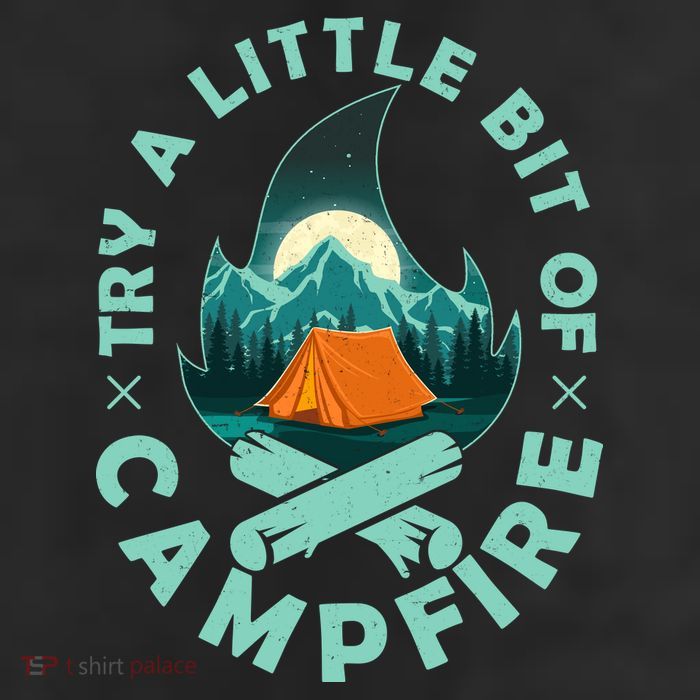 Try A Little Bit Of Campfire Camping Lover 11oz C Handle Ceramic Mug