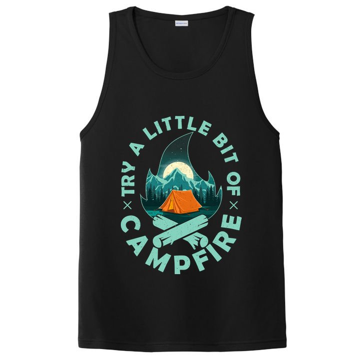 Try A Little Bit Of Campfire Camping Lover PosiCharge Competitor Tank