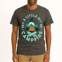 Try A Little Bit Of Campfire Camping Lover Tall T-Shirt