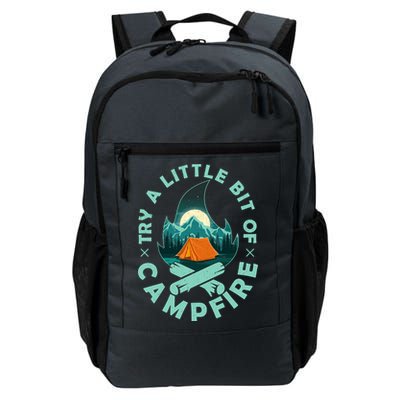 Try A Little Bit Of Campfire Camping Lover Backpack