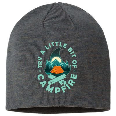 Try A Little Bit Of Campfire Camping Lover Sustainable Beanie