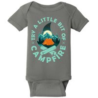 Try A Little Bit Of Campfire Camping Lover Baby Bodysuit