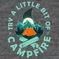 Try A Little Bit Of Campfire Camping Lover Short Acrylic Beanie